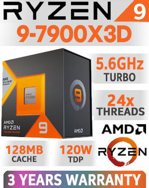 PC avec AMD Ryzen 9 7900X3D - 12x, 32Go