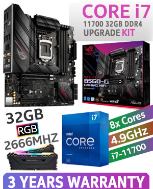 Core i7 11700 ROG Strix B560-G Wi-Fi 32GB RGB 2666MHz Upgrade Kit