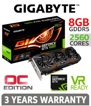 Gigabyte GTX 1080 G1 Gaming 8GB GPU 