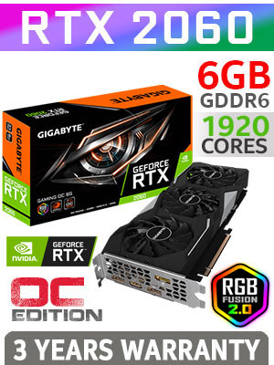 Gigabyte RTX 2060 Gaming 6GB OC - Best 