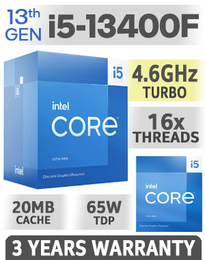 Intel Core i5-13400F (2.5 GHz / 4.6 GHz) - Easy Gaming