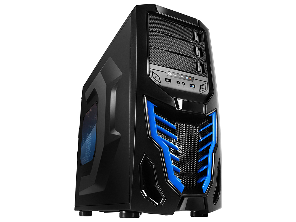 RAIDMAX Cobra Z ATX Mid Tower Computer Case Black Blue