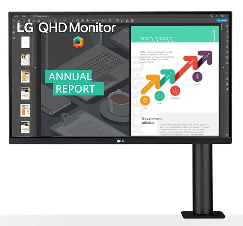 LG 27” QHD IPS HDR10 Monitor with AMD FreeSync™