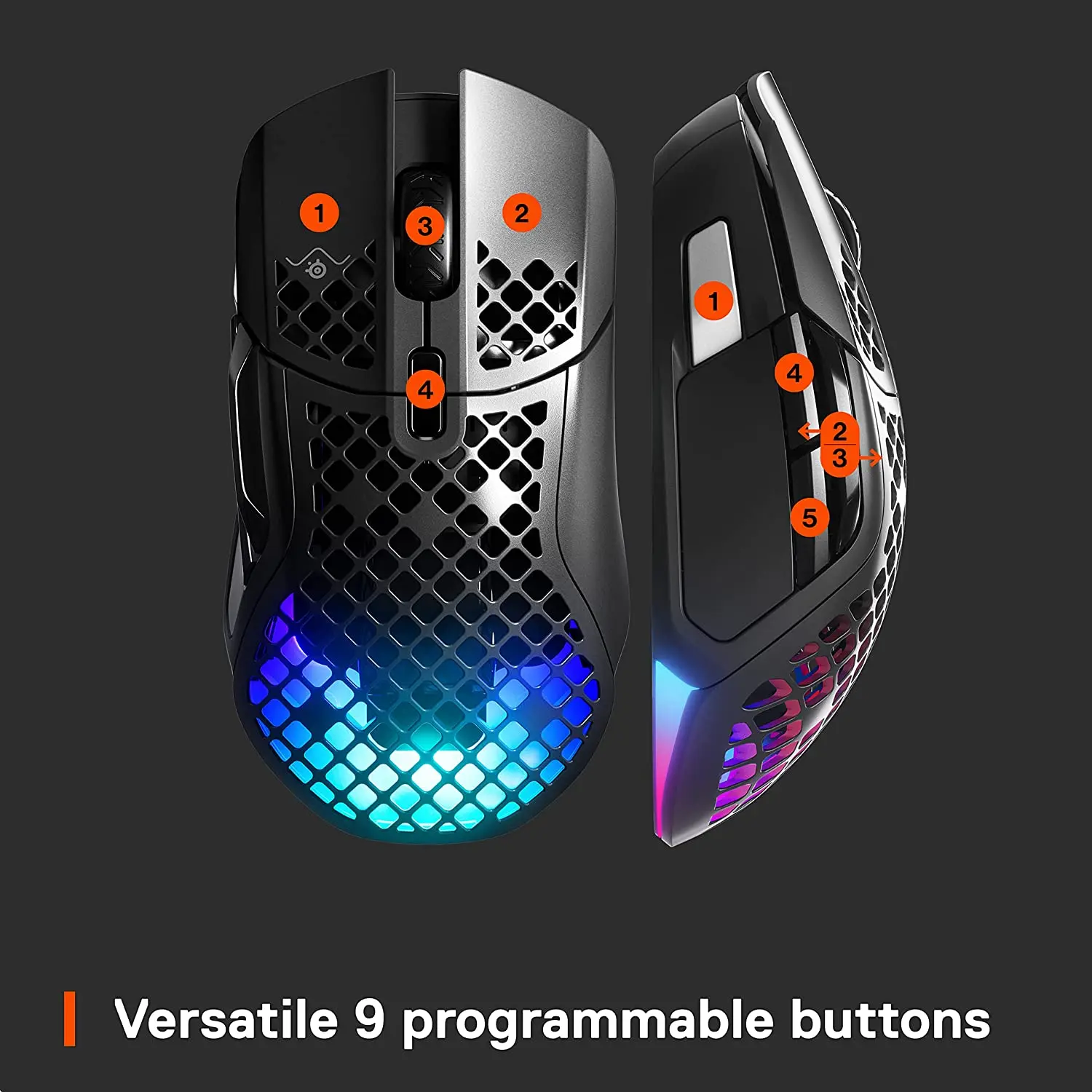 SteelSeries Gaming Mouse, Wireless, Aerox 5 Wireless, Ultra