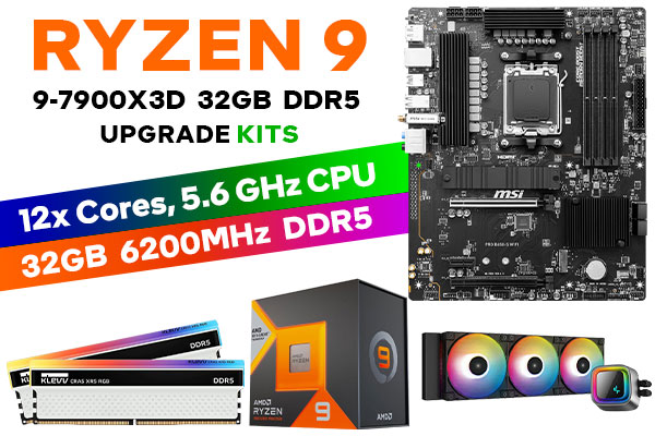 PC avec AMD Ryzen 9 7900X3D - 12x, 32Go