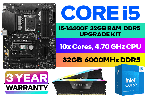 Core i5 14400F Z790 S WiFi 32GB RGB DDR5 6000MHz Upgrade Kit