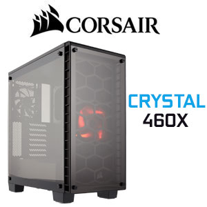 Corsair Crystal Series 460x Compact Atx Mid Tower Pc Case Two Panel Tempered Glass Af1 Fans Freedom To Customize Liquid Cooling Capable Dealsdealsdeals