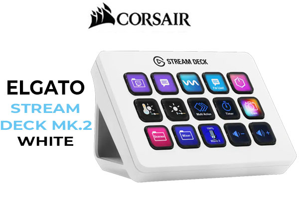 elgato stream deck mk.2 white-