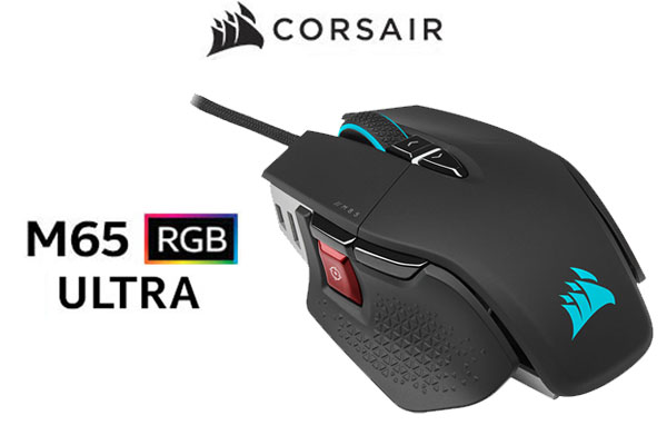  Corsair M65 RGB Ultra Tunable FPS Gaming Mouse Marksman 26,000  DPI Optical Sensor, Optical Switches, AXON Hyper-Processing Technology,  Sensor Fusion Control, Tunable Weight System - Black : Video Games