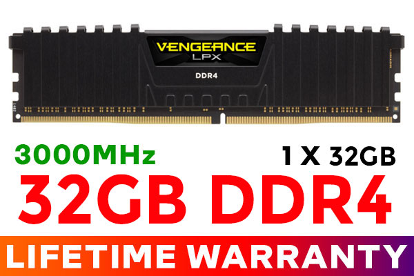 CORSAIR Vengeance LPX 32GB (2 x 16GB) DDR4 3000Mhz