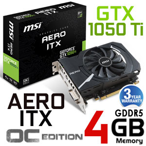 Buy MSI GTX 1050 Ti Aero 4GB OC - Free 
