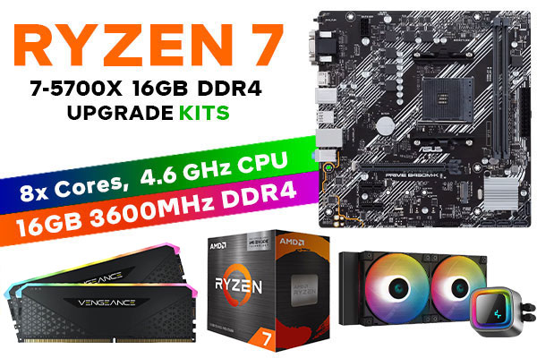 RYZEN 7 5700X PRIME B450M-K II 16GB 3600MHz Upgrade Kit
