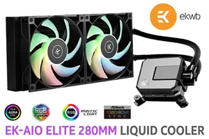 EK AIO Elite 360mm D-RGB All-in-One CPU Liquid Cooler with EK-Vardar  High-Performance PMW Fans, Water Cooling Computer Parts, 120mm Fan, Intel