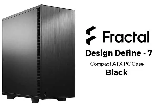 Fractal Design Define 7 Mini Black Brushed Aluminum/Steel Silent mATX  Computer Case 