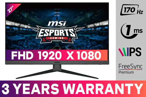 Buy MSI G2722 27 Inch 170Hz FHD Gaming Monitor, PC monitors