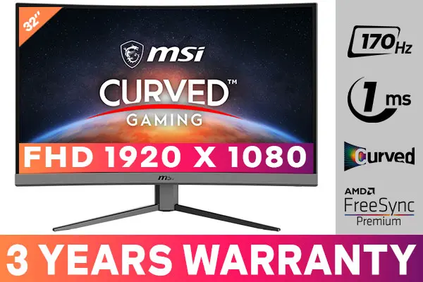 MSI 170Hz Curved E2 G32C4 Monitor Gaming