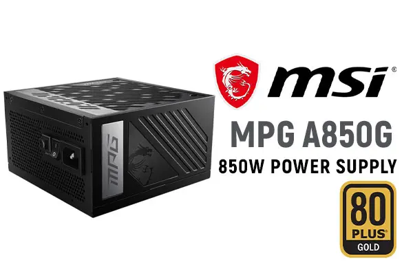 MSI MPG A850G PCIE5  850W Alimentation PC Modulaire 80 PLUS Gold