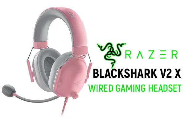 Razer BlackShark V2 X Gaming Headset: 7.1 Surround Sound - 50mm Drivers -  Memory Foam Cushions - for PC, PS4, PS5, Switch - 3.5mm Audio Jack - Quartz