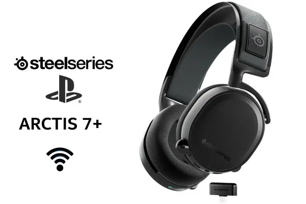 SteelSeries Arctis 7+ Wireless Gaming Headset – Lossless 2.4 GHz – 30 Hour  Battery Life – USB-C – 7.1 Surround – For PC, PS5, PS4, Mac, Android and