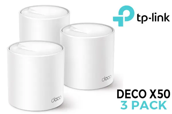 TP-LINK Deco X50 AX3000 Whole Home Mesh Wi-Fi System - 3 Pack