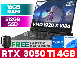 Lenovo 2023 IdeaPad Gaming 3 Laptop 15.6 120Hz FHD 12th Intel Core  i7-12700H 14-Core 32GB DDR4 512GB + 1TB SSD NVIDIA GeForce RTX 3050 Ti 4GB  WiFi 6
